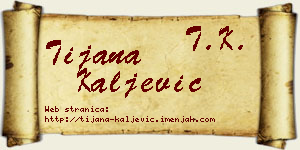 Tijana Kaljević vizit kartica